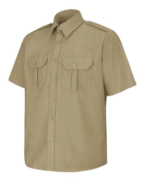 Red Kap SP66T Men's Tall Short Sleeve Security Shirt - Khaki - front