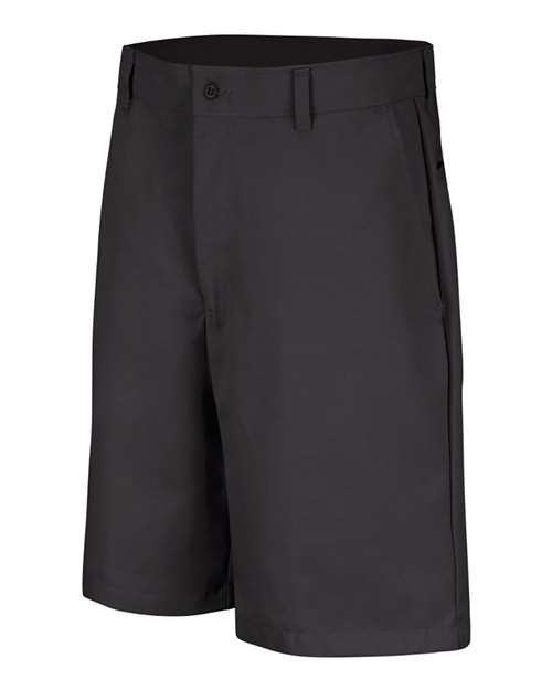Red Kap PT26ODD Men's Odd Sizes Plain Front Shorts - Black - front