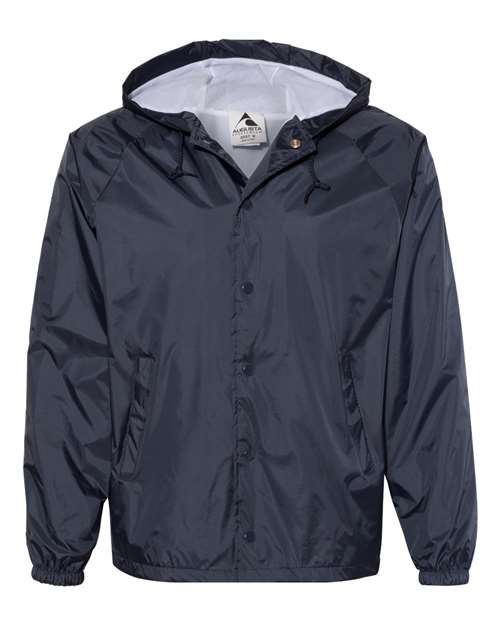 Augusta Sportswear 3102 Unisex Hooded Coach's Jacket - Navy - front