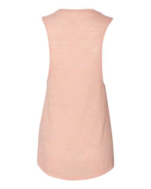 BELLA + CANVAS 8803 Women's Flowy Scoop Muscle Tank - Peach Slub - back