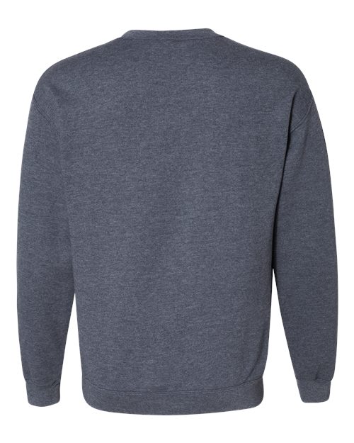 Gildan 18000 Unisex Heavy Blend™ Crewneck Sweatshirt - Heather Dark Navy - back