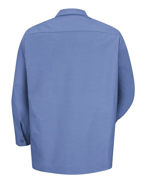 Red Kap SP14T Men's Tall Industrial Long Sleeve Work Shirt - Petrol Blue - back