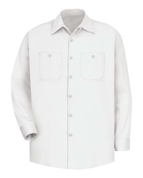 Red Kap SC30T Men's Tall Cotton Uniform Shirt - White - front