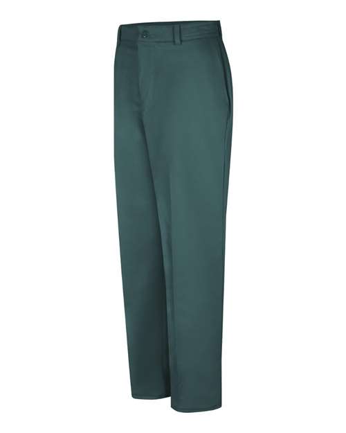 Red Kap PC20 Men's Wrinkle-Resistant Cotton Work Pants - Spruce Green - Unhemmed - side