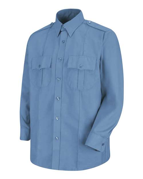 Red Kap SP36 Men's Long Sleeve Security Shirt - Medium Blue - 367 - front