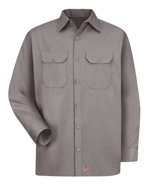 Red Kap ST52T Men's Tall Utility Long Sleeve Work Shirt - Silver - front