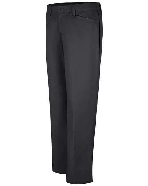 Red Kap PZ33 Women's Work N Motion Pants - Black - Unhemmed - front