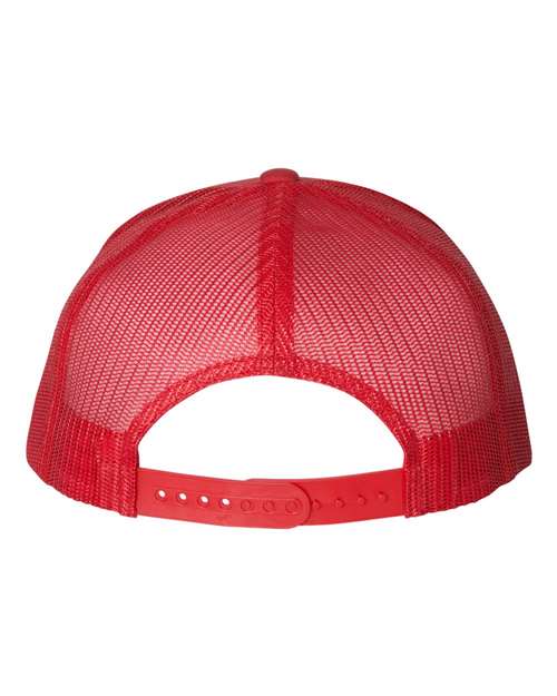 YP Classics 6006 Classic Five-Panel Trucker Cap - Red - back