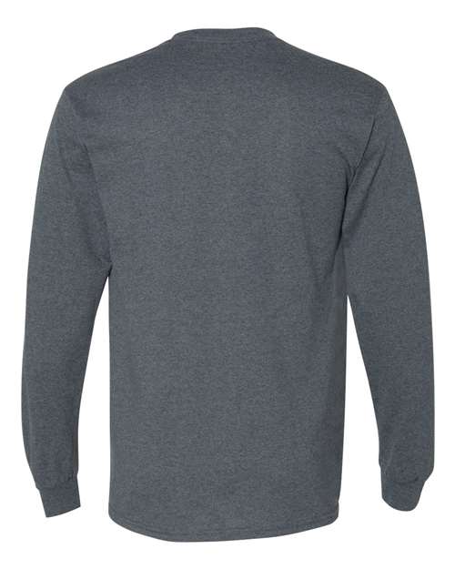 Gildan 8400 Unisex DryBlend® 50/50 Long Sleeve T-Shirt - Dark Heather - back