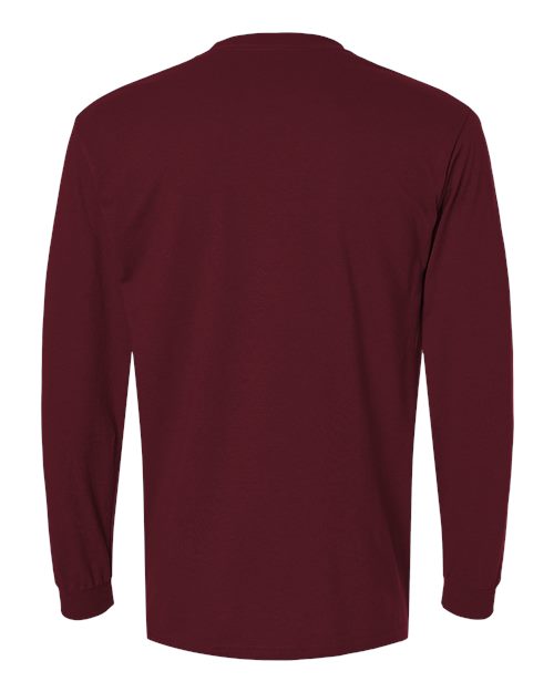 Gildan 8400 Unisex DryBlend® 50/50 Long Sleeve T-Shirt - Maroon - back