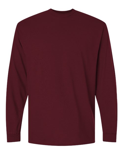 Gildan 8400 Unisex DryBlend® 50/50 Long Sleeve T-Shirt - Maroon - front