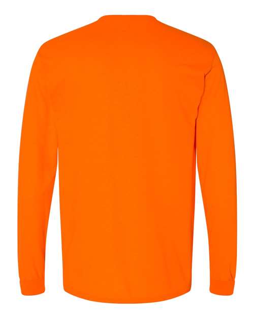 Gildan 8400 Unisex DryBlend® 50/50 Long Sleeve T-Shirt - Safety Orange - back