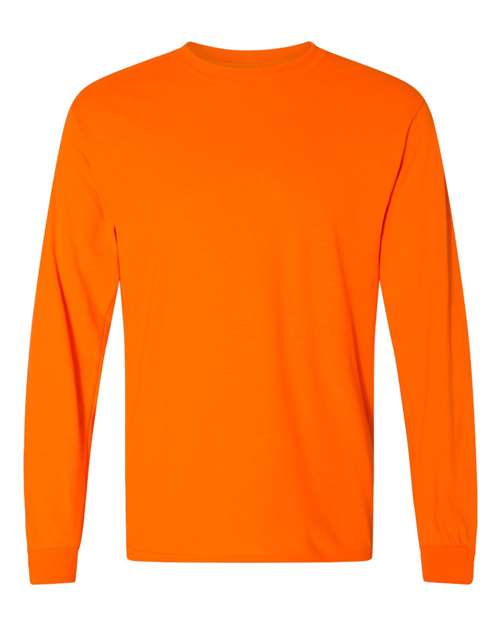 Gildan 8400 Unisex DryBlend® 50/50 Long Sleeve T-Shirt - Safety Orange - front