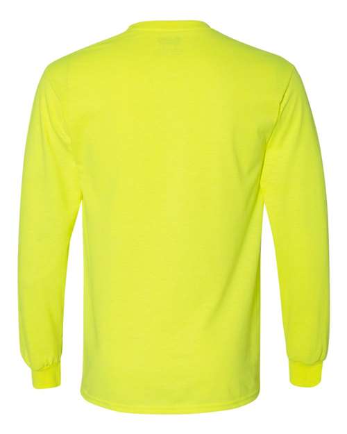 Gildan 8400 Unisex DryBlend® 50/50 Long Sleeve T-Shirt - Safety Green - back