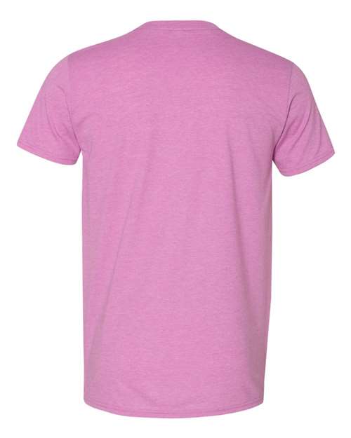 Gildan 64000 Unisex Softstyle® T-Shirt - Heather Radiant Orchid - back