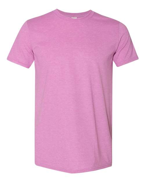Gildan 64000 Unisex Softstyle® T-Shirt - Heather Radiant Orchid - front