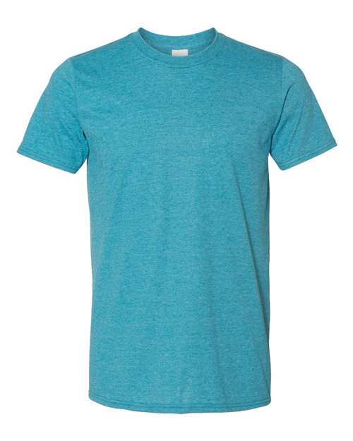 Gildan 64000 Unisex Softstyle® T-Shirt - Heather Galapagos Blue - front