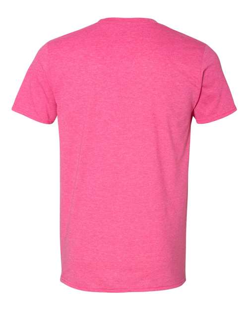 Gildan 64000 Unisex Softstyle® T-Shirt - Heather Heliconia - back