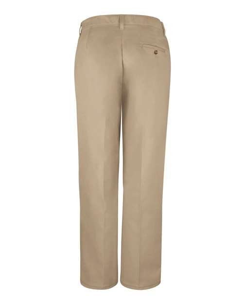 Red Kap PC45 Women's Plain Front Cotton Pants - Khaki - Unhemmed - back