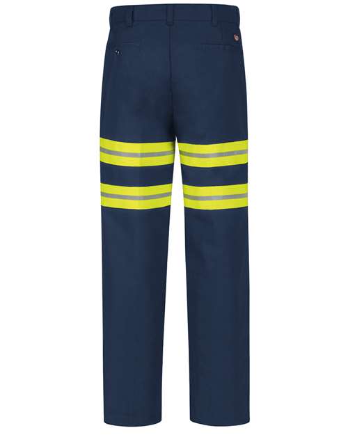 Red Kap PT20E Men's Enhanced Visibility Dura-Kap® Industrial Pants - Navy - 37 Unhemmed - back