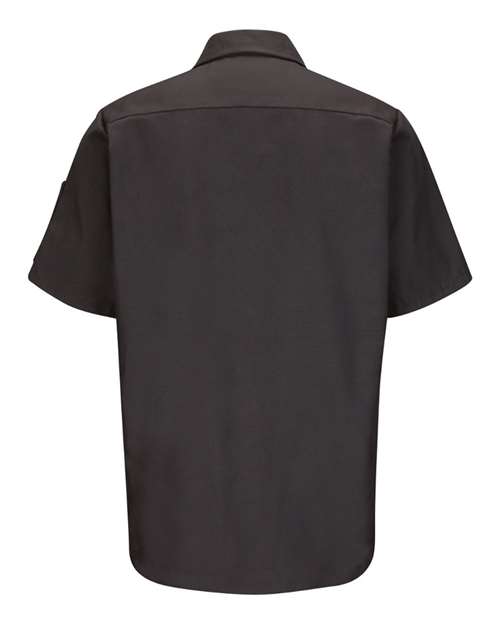 Red Kap SY20 Men's Short Sleeve Automotive Crew Shirt - Charcoal - back