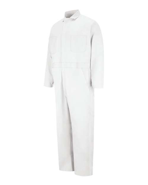 Red Kap CC16 Men's Button-Front Cotton Coverall - White - front