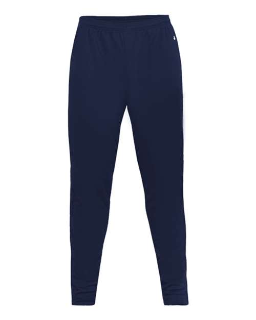 Badger 1575 Men's Unbrushed Polyester Trainer Pants - Navy - front