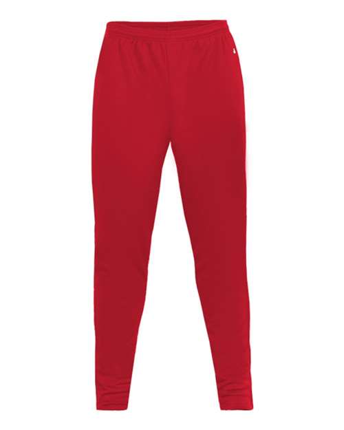 Badger 1575 Men's Unbrushed Polyester Trainer Pants - Red - front