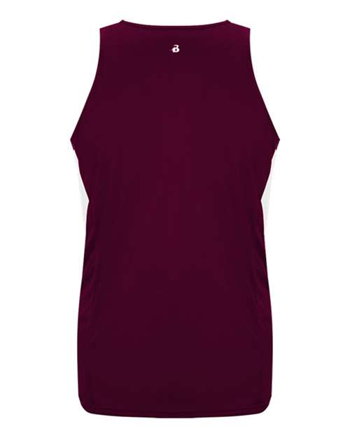 Alleson Athletic 2667 Youth Stride Singlet - Maroon/ White - back