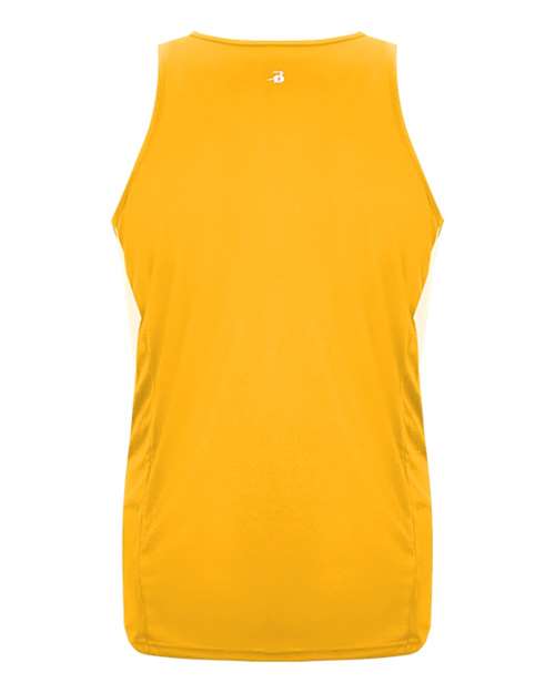 Alleson Athletic 2667 Youth Stride Singlet - Gold/ White - back