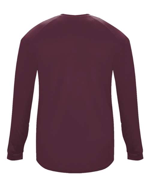 Badger 4004 Men's Ultimate SoftLock™ Long Sleeve T-Shirt - Maroon - back