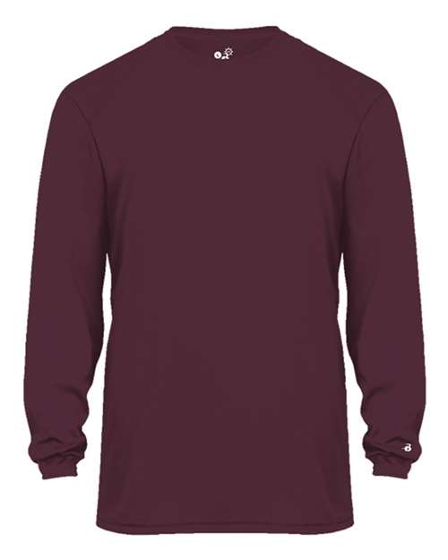 Badger 4004 Men's Ultimate SoftLock™ Long Sleeve T-Shirt - Maroon - front
