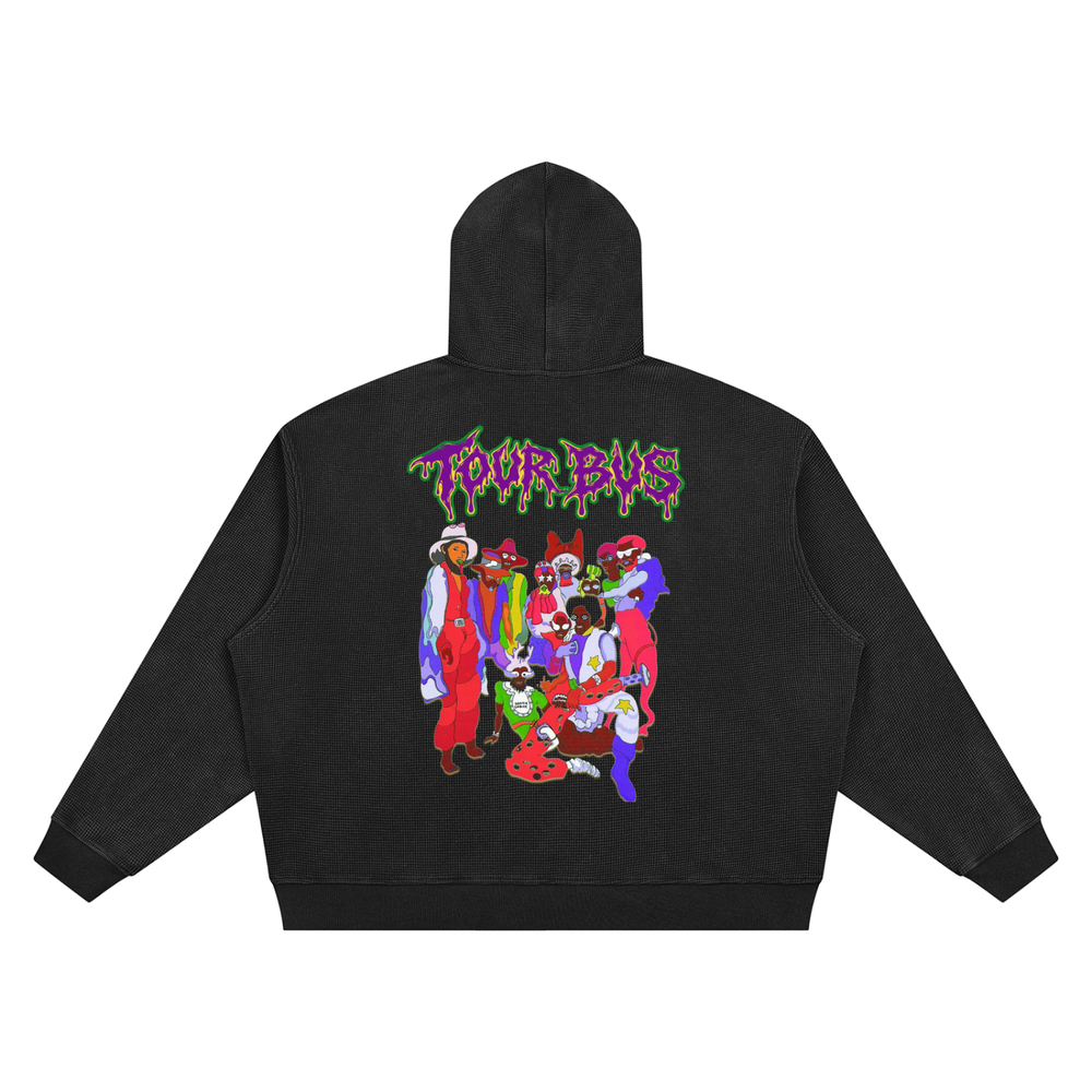 FUNKADELIC DRIP TOUR BUS EDITION Unisex Vintage Wash Waffle Boxy Hoodie