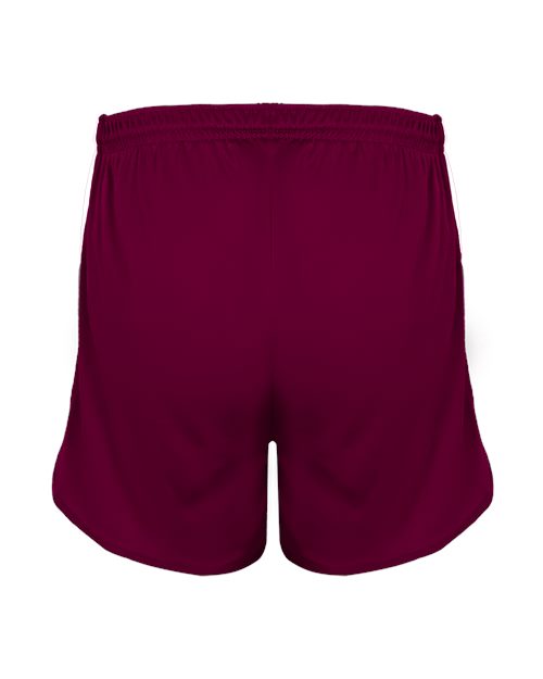 Alleson Athletic 7273 Men's Stride Shorts - Maroon/ White - back