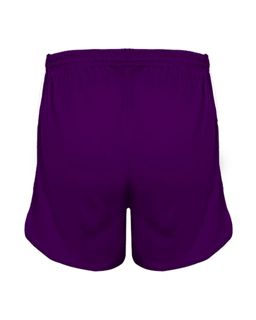 Alleson Athletic 7273 Men's Stride Shorts - Purple/ White - back