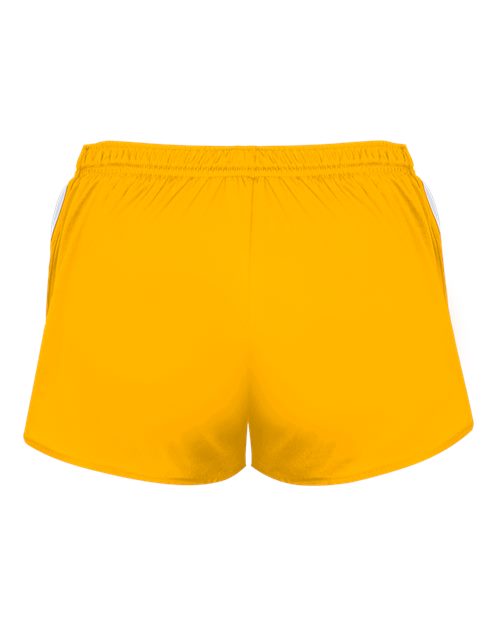 Alleson Athletic 7274 Women's Stride Shorts - Gold/ White - back