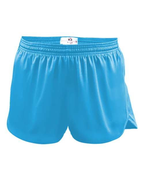 Alleson Athletic 7278 Women's B-Core Track Shorts - Columbia Blue - front