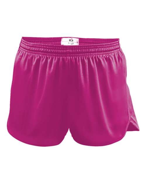 Alleson Athletic 7278 Women's B-Core Track Shorts - Hot Pink - front