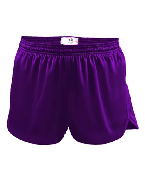 Alleson Athletic 7278 Women's B-Core Track Shorts - Purple - front