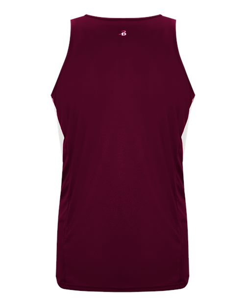 Alleson Athletic 8967 Women's Stride Singlet - Maroon/ White - back