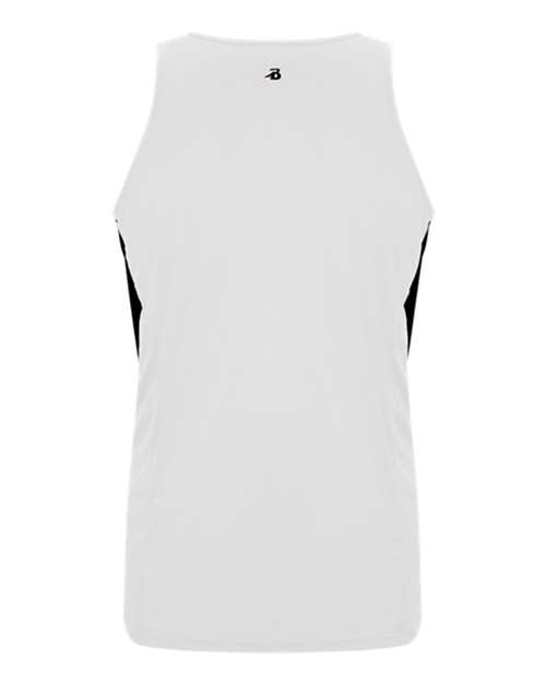 Alleson Athletic 8967 Women's Stride Singlet - White/ Black - back