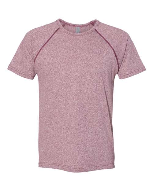Next Level 2050 Men's Mock Twist Raglan Tee - Tech Maroon - front