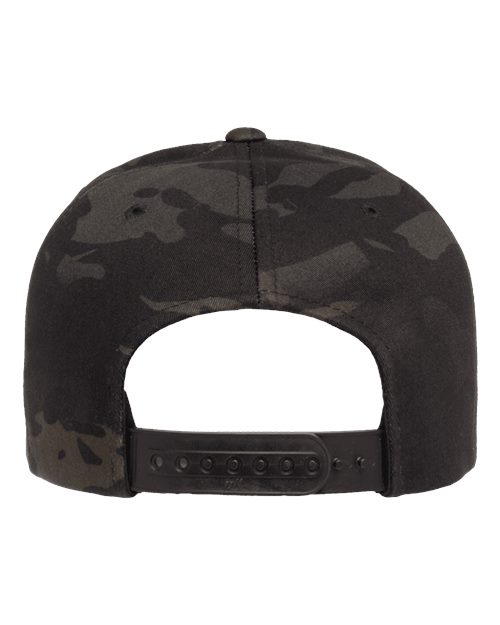 YP Classics 6089M Premium Flat Bill Snapback Cap - Multicam Black - back