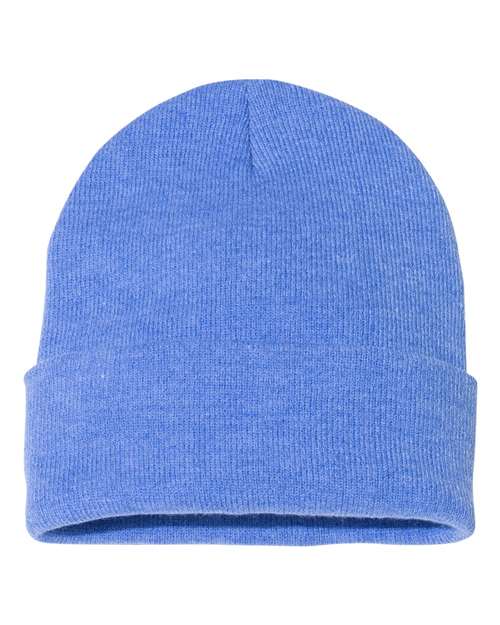 Sportsman SP12 12" Solid Cuffed Beanie - Heather Royal - back