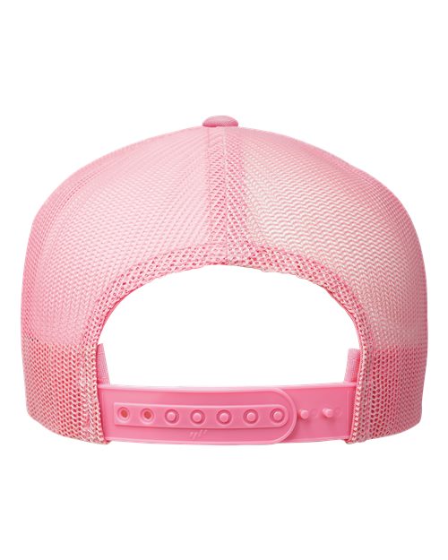 YP Classics 6006 Classic Five-Panel Trucker Cap - Pink - back
