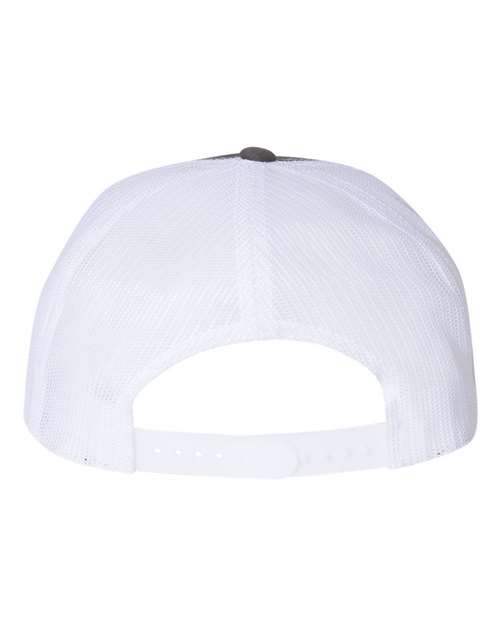 YP Classics 6006 Classic Five-Panel Trucker Cap - Charcoal/ White - back