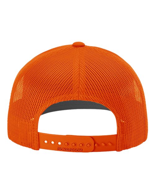 Richardson 112 Snapback Trucker Cap - Orange - back