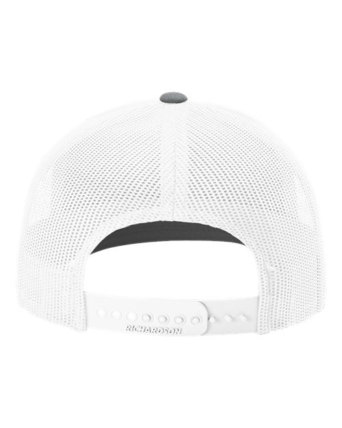 Richardson 112 Snapback Trucker Cap - Royal/ White/ Heather Grey - back