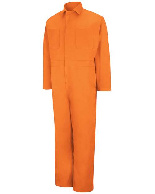 Red Kap CT10EXT Men's Extended Sizes Twill Action Back Coverall - Orange - front
