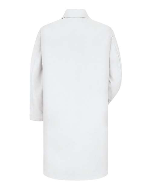 Red Kap KP14EXT Unisex Extended Sizes Button Front Lab Coat - White - back